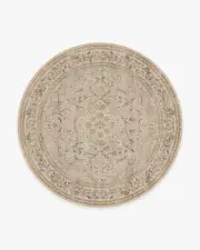 245' Round | Machine Washable Runner Rug | Kid & Pet Friendly | Indoor Rug | Adeline Ivory Opal Rug | Ruggable