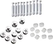 Hohopeti 24 Set Cam Bolt Nuts Furniture Hardware Nuts Cam Lock Fitting Fasteners