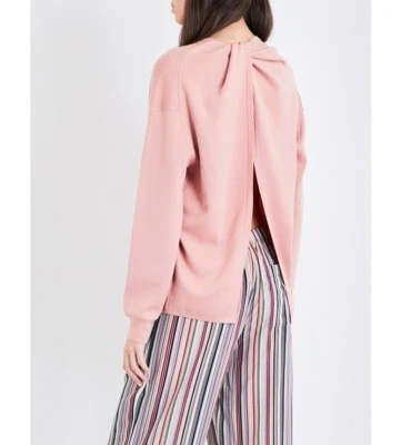 NWT Theory Twylina B Merino Wool Sweater Dark Gardenia(Pink) Size P(XS),S,M $365