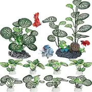 MyLifeUNIT Betta Fish Tank Decor, 10 Pack Silk Aquarium Plants for Aquarium Decor and Fish Tank Decorations