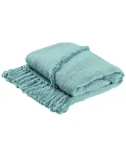 LR Home Bohemian Basics Decorative Diamond Tufted Cotton Throw Blanket