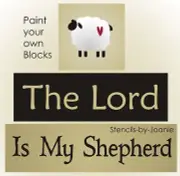 Joanie Stencil Lord My Shepherd Prim Sheep Country Christian Folk Art Signs
