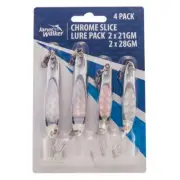 NEW Jarvis Walker Chrome Slice Lures 4 Pack By Anaconda
