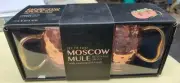 Godinger Set of Two Moscow Mule Mugs Hammered Copper Finish 20 oz New In Box
