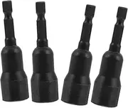 GRADENEVE 4pcs Hexagonal Shank Socket Adapter Slotted Butterfly Nut Wrench Tool for Easy Attachment Compatible with Power Tools for Automotive and Professional Use