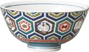 Kim Jo Pottery 008160 Doraemon Rice Bowl, Approx. 4.7 inches (12 cm), Kutani Ware, Old Kutani Style, Turtle Shell Made in Japan