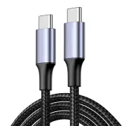 Pobod 100W Type-C to Type-C Cable 10Gbps Fast Data Transmission Support 4K/8K Display 0.5M/1M/2M Long for Phone Tablet T