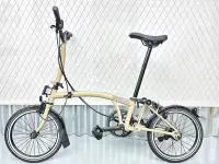 在飛比找Yahoo!奇摩拍賣優惠-公路車全新款brompton原封沙丘黃英國折疊小布自行車Cl