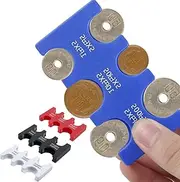4Pcs Yen Coin Holder Portable Yen Coin Case with 6 Slots Space Saving Yen Coin Organizer and Storage Reusable Yen Coin Dispenser for Shopping Travel Women Men ...(Mixed Color)
