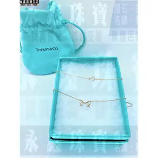 二手 Tiffany&Co. 蒂芬妮 雙重 Loving Heart 黃18K金 鑽石項鍊 n0759