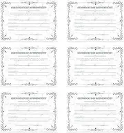 Mini Certificate of Authenticity, 5 x 7 Inch Premium Certificates, Perfect for Valuations, Gifts, Collectibles and Artwork, Bulk Pack of 6