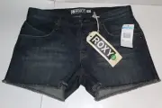 Roxy The Drifter Anti Fit Cutoff Denim Shorts Size 0 Brand New