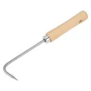 Multi Use Hand Weeder Tool with Wooden Handle Clad Steel Head, Silver