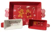 Holiday Time Baking Pans 13x9 Gingerbread & Candy Cane + 2 Pack Mini Loaf Pans