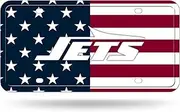 Rico Industries NFL Football New York Jets USA Metal Auto Tag 6" x 12" - Great for Truck/Car/SUV