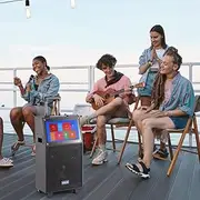 Outdoor Touch Screen Lyrics Display Karaoke Machine Connected to WiFi Mobile Phone Screen Projection Bluetooth Speaker Suitable for Family Gatherings Singing Competition Karaoke Singing Set