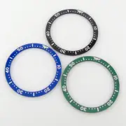 Flat Ceramic Bezel Insert Fit For SKX007 Black Watches 38mm*31.5mm*1mm Lume Dot