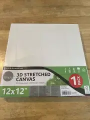 Daler Rowney Simply Stretched 3D Canvas 12 x 12" NEW