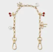 A New Day Bow And Cherry Phone Strap Target Christmas Viral Cell Wristlet Pearl