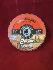 CRESCENT TOOLS 7 1/4”x 24 T NAIL SLICER FRAMING CIRCULA SAW BLADES 2 Pack
