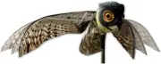 Bird-X Prowler Owl, Lifelike Owl Decoy with Glassy Eyes and Moving Black