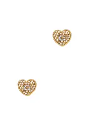Coach Heart Stud Earrings - Gold - One Size One Size