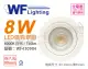 (2入) 舞光 LED 8W 6000K 白光 36度 9cm 全電壓 白殼 可調角度 浩克崁燈_WF430904