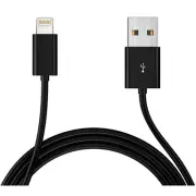O-Astrotek 2m USB Lightning Data Sync Charger Black Cable for iPhone iPad iPod