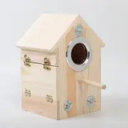 Bird Nest Box Parakeet Breeding Box Wooden Budgie House Fit for Cockatiel Parrot