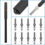 11pcs Arts Crafts Modellers Scalpel Blade 6mm Straight Knife Edge Metal Handle