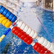 3.3ft-59ft Safety Rope with Buoy, Pre-Installed Divider Pool Safety Rope for Dividing Shallow Swimming Competition Lanes(Nylon,1m/3.3ft)