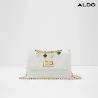 在飛比找momo購物網優惠-【ALDO】ABIRE-復古優雅壓花墬飾斜背包(白色)