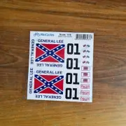 GENERAL LEE DUKE OF HAZZARD 1:18 Scale Decals Stickers RC Car Tamiya HPI Axial