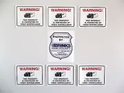 BRINKS ADT HOME SECURITY ALARM SYSTEM WARNING STICKER+VIDEO CAMERA DECAL SIGNS
