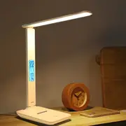 Foldable and Dimmable Wireless LED Desk Lamp and Digital Clock