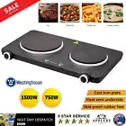 Westinghouse Hotplate Electric Double Hot Plate Cooker 2250W Portable Cooktop AU