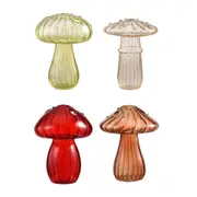 Nordic Style Glass Mushroom Vase Colourful Indoor Home Decoration for Plants and Flowers