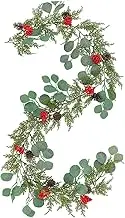 Greenery Pine Garland | 6.3 Ft Artificial Dense Pine Christmas Rattan Garland - Greenery Flexible Decorative Christmas Ornament for Wedding Festival Parties