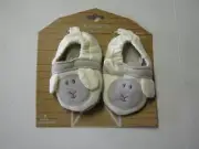 Baby Slippers, Sheep Design, Size 6-12 Months, Off-White, By Demdaco, Brand New