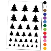 Pine Tree Cartoon Temporary Tattoo Water Resistant Set