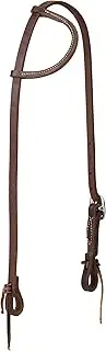 Weaver Leather Working Tack Sliding Ear Stainless Steel Single Buckle Headstall 10-0724, Oiled Canyon Rose, 5/8"