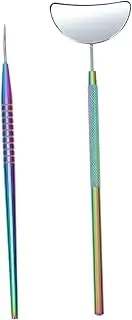 VICASKY 1Set Salon Eyelash Grafting Tool Kit with Curved Mirror Professional Eyelash Extension Auxiliary Tools for Home Beauty Salon Use Durable and Convenient