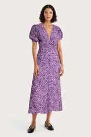 Bellavista Midi Dress Meander Micro Purple - Final Sale