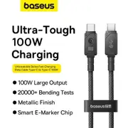 Baseus Unbreakable Series Fast Charge Cable USB-C to USB-C 100W 1m (Black) - Black