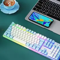 在飛比找蝦皮購物優惠-可充電無線機械手感鍵盤滑鼠套裝靜音羅技臺式電腦筆記本mac櫻