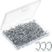 Galvanized Hog Rings, 1/2", 360 Pcs, Hog Rings Upholstery, Hog Rings for Furnit