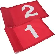 Generic 2pcs Golf Practice Flags Detachable Polyester Target Flags for Outdoor Training Design for Backyard Games and Golf Course Use