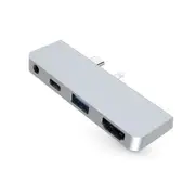 HyperDrive USB-C Hub for Surface Go - 4-in-1 Hub for Microsoft Surface Go Silver