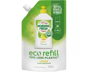 Morning Fresh Lemon Refill Dishwashing Liquid 800 milliliters 70 percent less plastic