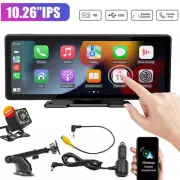 10.26" Touch Screen Wireless Apple Carplay Portable Car Stereo Android Auto +Cam